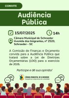 CONVITE - AUDIÊNCIA PÚBLICA LDO 2026