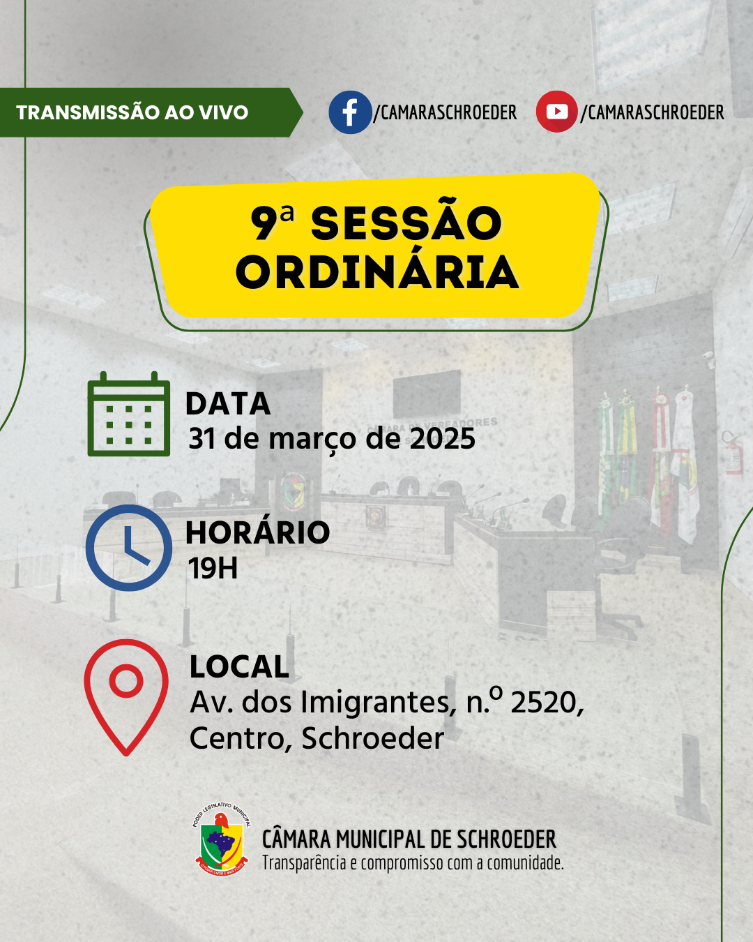 CONVITE SESSÃO ORDINÁRIA