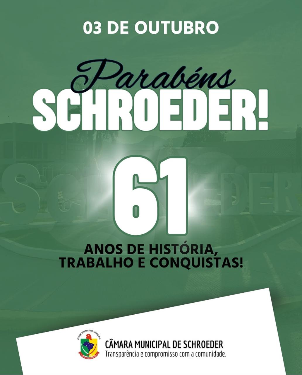 PARABÉNS SCHROEDER!