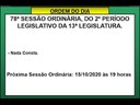 Sessão Ordinária - 05/10/2020