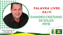 04.11.2021 - Palavra livre: Evandro C. de Souza