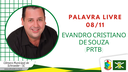 08.11.2021 - Palavra livre: Evandro C. de Souza